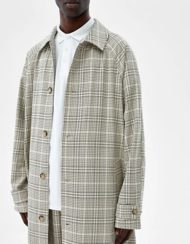 Karierter Trenchcoat